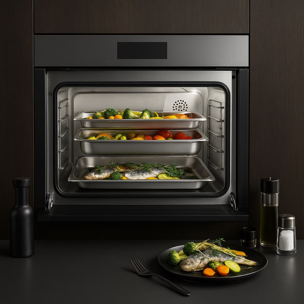 Four Miele Generation 7000 intégré dans une colonne LEICHT